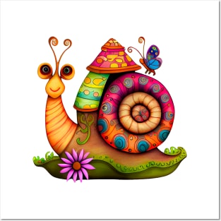 Colorful Snail #6 Posters and Art